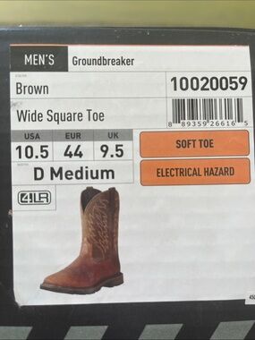 Ariat Groundbreaker Brown Wide Square Toe Cowboy Boots